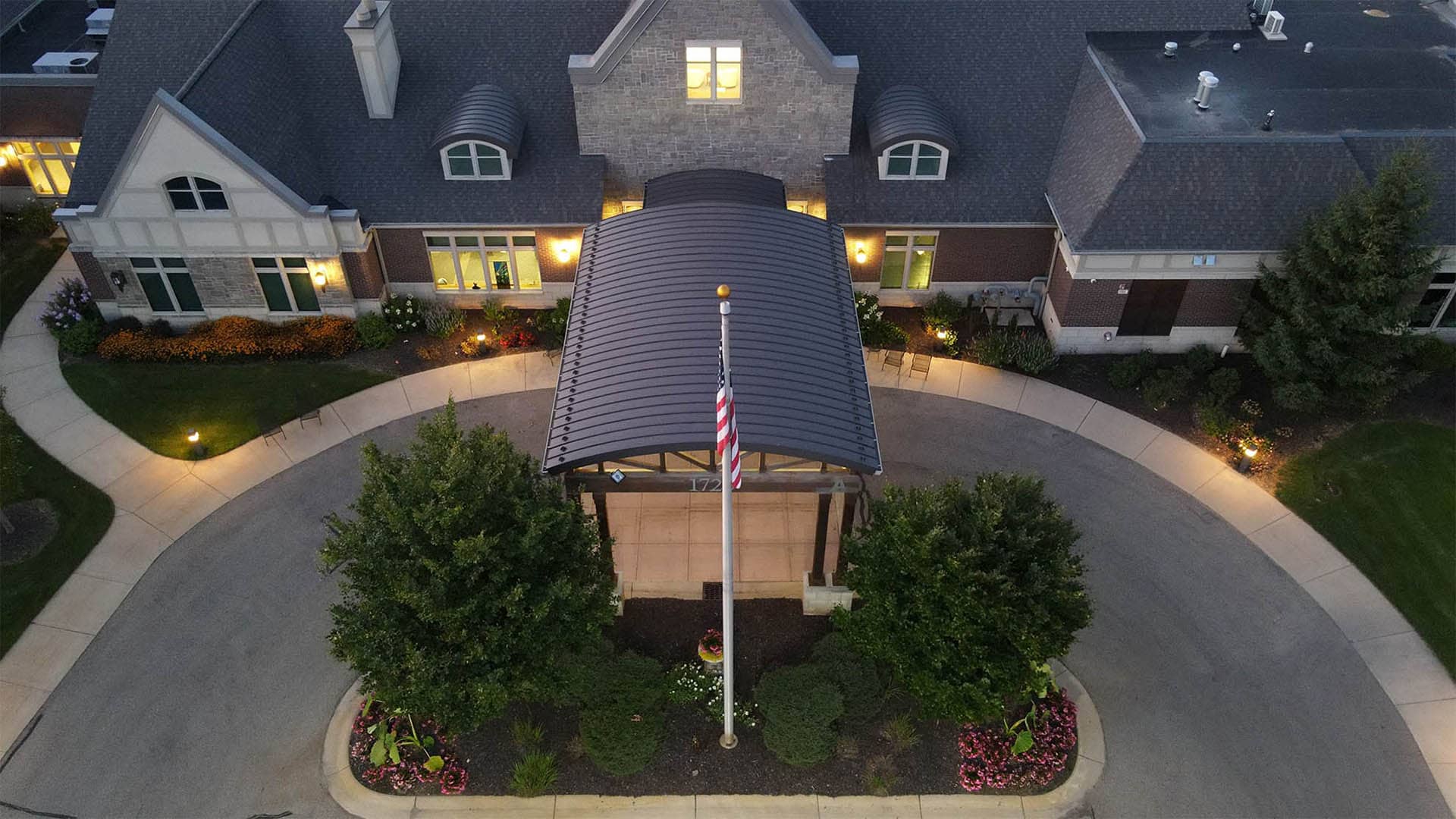 Aerial of Waterford Place entrance