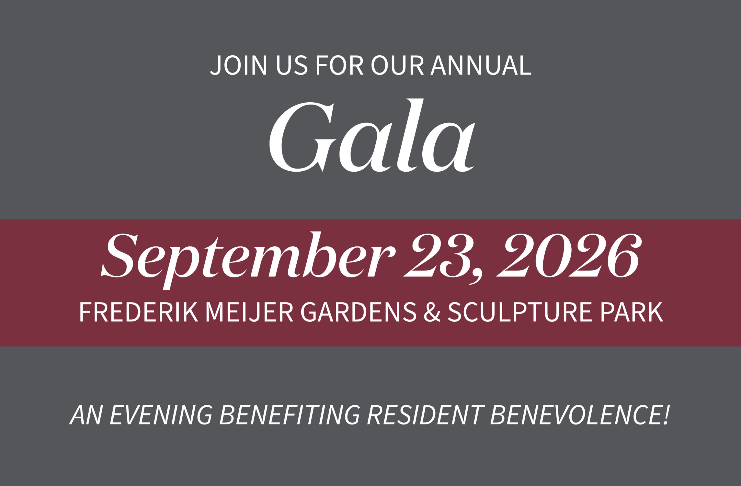 Save the Date image for the 2026 annual fall gala.